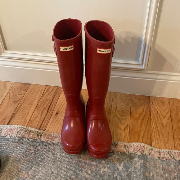Hunter Tall Original Red Boots Women’s US size 7 - Picture 1 of 3